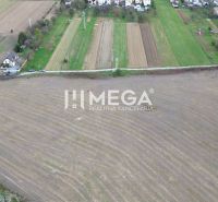 Agricultural landscape in Jasenov with a view of the village and peculiar properties.