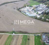Aerial view of buildings and fields in Jasenov on Jasenov Street.