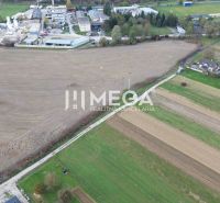 Aerial view of fields and industrial area in Jasenov on Jasenov Street.