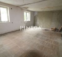 Construction in a 5 or more room apartment with wood-patterned flooring and raw walls.