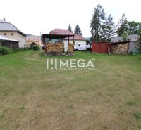 Garden at the family house in Ulič on Ulič 131 street with a grassy area and wood.