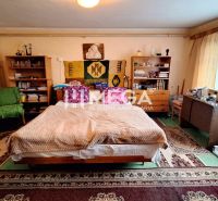 A room in a family house with a bed, carpets, shelves, and a desk.