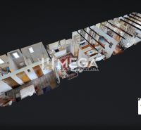 3D visualization of the interior of a family house with various rooms and furniture.