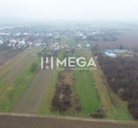 Aerial view of agricultural and forest lands in the village of Pusté Čemerné.