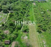 Aerial view of the Gardens in Trnava pri Laborci with forest stands and meadows.