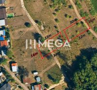 Aerial view of plots in the outskirts of Vinné suitable for residential land.