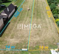 Aerial view of residential plots in Jasenov, ideal for building a house.