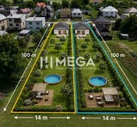 Visualization of residential plots in Jasenov with a swimming pool and relaxation zone.