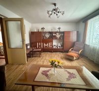 Living room in a family house with a wooden decor floor and antique furniture.