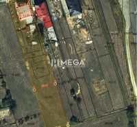 Aerial view of a real estate plan with plots and buildings in Mysline.