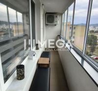 Balcony in a 3-room apartment on Puškinova Street, Humenné with a view of the city.