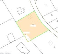 Land map on Šípková Street in the Záhrady area, Košice - Krásna district.