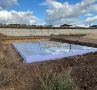 Foundation for a family house on Vinohrady Street in Senica.