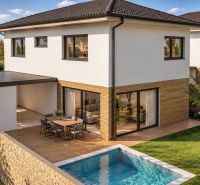 Family house in Vinohrady, Senica with a terrace, swimming pool, and garden.