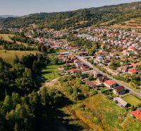 Aerial view of plots - housing in Čierny Balog on Švermova Street.