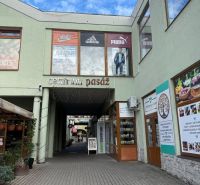 Commercial premises in Topoľčany with an entrance to the center of the passage and a view of the display windows.