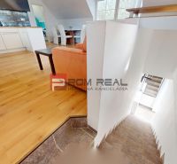 Kitchen and living room with wood-patterned flooring in a two-room apartment.