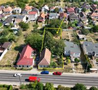 Aerial view of properties - housing on Štefánikova Street in Krušovce with a visible house.