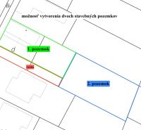Land map on Štefánikova Street in Krušovce for residential purposes.
