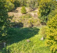 Greenery and trees on recreational lands in Štiavnické Bane under the autumn sun.