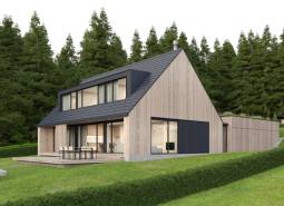 A wooden house in the village of Tajov surrounded by forest, ideal for development plots.