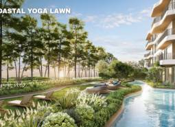 Apartment construction in Phuket with swimming pools and green areas for relaxation.