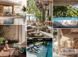 Luxury apartments with ocean view and pool in Pattaya, Apartment construction.