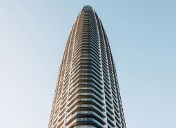 Construction of apartments in Bratislava - Ružinov on Pribinova Street, modern architecture.