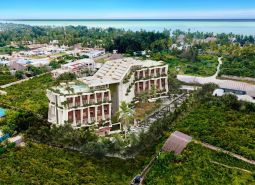 Apartment construction in Paje, Unguja South, surrounded by greenery and close to the coast.