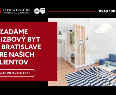 Hľadáme pre našich klientov 1-izbový byt v Bratislave IV.