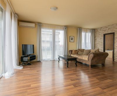 Large sunny 1-bedroom apartment with a lake view