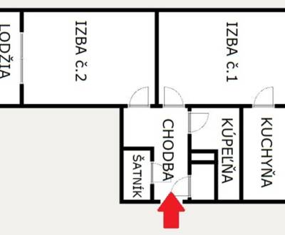 Sale One bedroom apartment, One bedroom apartment, Rúbanisko, Lučenec,