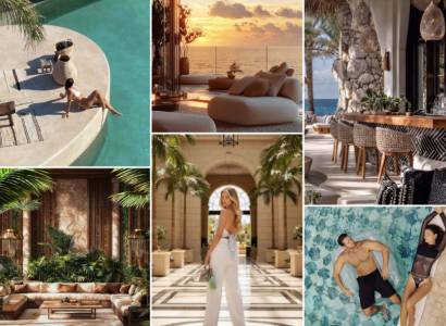 Interior and exterior environments in apartment construction. Relaxation by the pool.