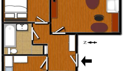 Two bedroom apartment, Poľnohospodárska, Sale, Bratislava - Vrakuňa, S