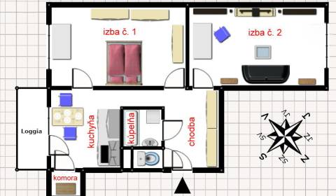 One bedroom apartment, Beethovenova, Rent, Nitra, Slovakia