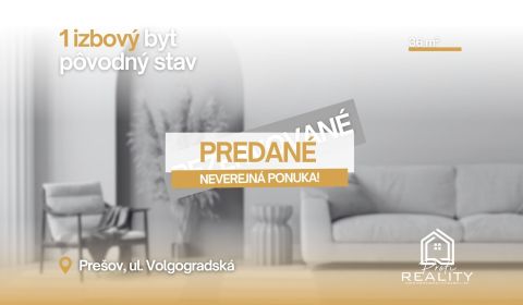 Sale Studio, Studio, Volgogradská, Prešov, Slovakia