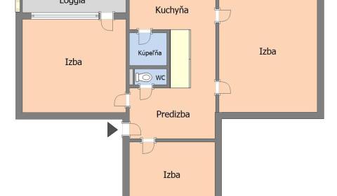 Two bedroom apartment, P.O. Hviezdoslava, Sale, Prešov, Slovakia