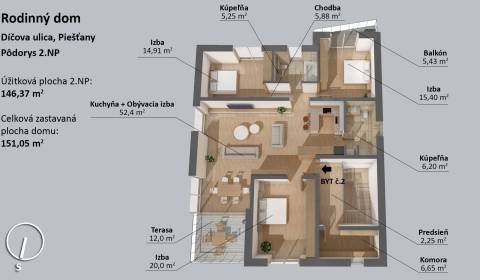 Three bedroom apartment, Díčova, Sale, Piešťany, Slovakia