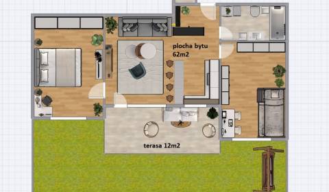 Two bedroom apartment, Marhuľová, Sale, Senec, Slovakia