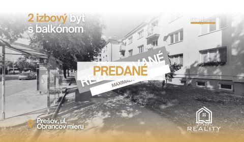 Sale One bedroom apartment, One bedroom apartment, Obrancov mieru, Pre