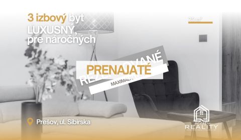 Rent Two bedroom apartment, Two bedroom apartment, Sibírska, Prešov, S