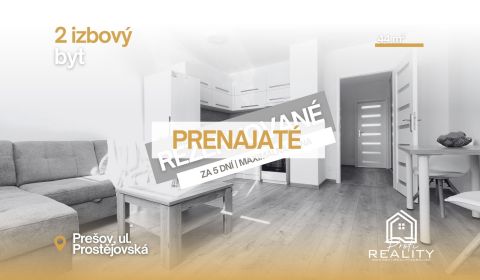 Rent One bedroom apartment, One bedroom apartment, Prostějovská, Prešo