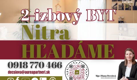 Searching for One bedroom apartment, One bedroom apartment, Nitra, Slo