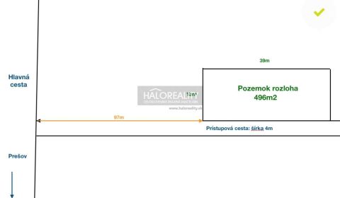 Sale Land – for living, Prešov, Slovakia