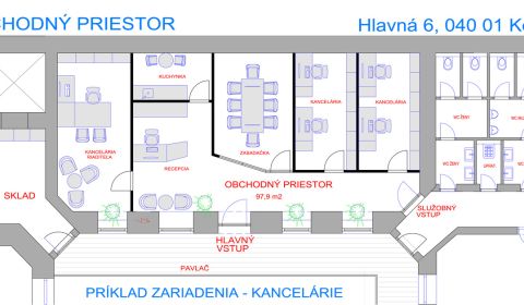 Rent Commercial premises, Commercial premises, Hlavná, Košice - Staré 