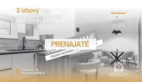 Rent Two bedroom apartment, Two bedroom apartment, Budovateľská, Prešo