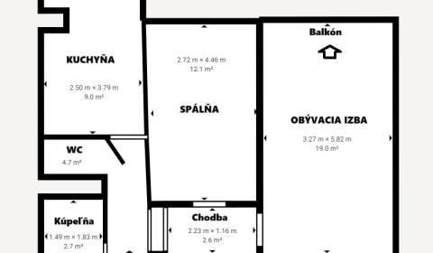 Sale One bedroom apartment, One bedroom apartment, Pred poľom, Trenčín