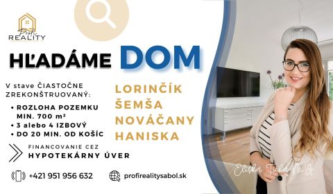 Searching for Family house, Family house, Košice-okolie, Slovakia