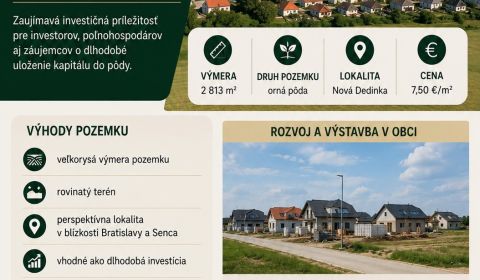 Sale Agrarian and forest land, Agrarian and forest land, Senec, Slovak