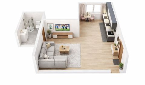 Sale Studio, Studio, Žatevná, Bratislava - Dúbravka, Slovakia